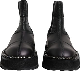 Dolce & Gabbana Black Chelsea Boots Leather Slip On Mens Shoes (Pre-Owned)