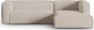 BLOOMINGLOFT 4-Sitzer Design Ecksofa Mackay mit Eckteil rechts, Strukturstoff
