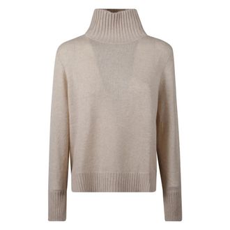Allude Allude, Cashmere Knitwear, female, Beige, Size: XS Cashmere Turtleneck