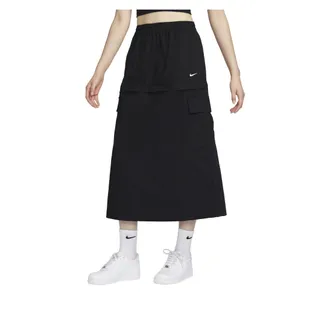 Nike (WMNS) Nike Sportswear Essential Mid-Rise Woven Cargo Midi Skirt Asia Sizing Black FV7504-010