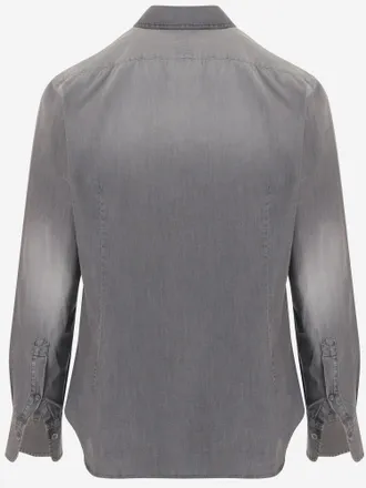 Alessandro Gherardi Mens Cotton Shirt Grey