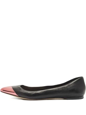 Dior pointed-toe ballet flats - women - Calf Leather/Calf Leather/Calf Leather - 38 - Black