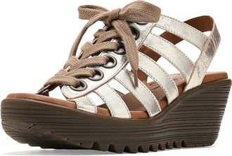 FLY London Litu469fly Womens Sandals Champagne : EU 41 (US Womens 10-10.5) M, Leather