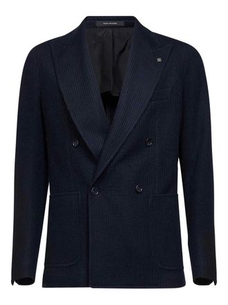 Tagliatore double-breasted peak-lapel blazer - Blue