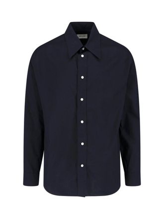 Christophe Lemaire Black Classic Collar Lightweight Cotton Shirt