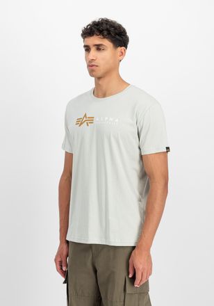 Alpha Industries T-Shirt ALPHA INDUSTRIES Alpha Label T-Shirt, Herren, Gr. XXL, stone, Obermaterial: 100% Baumwolle, Shirts T-Shirt