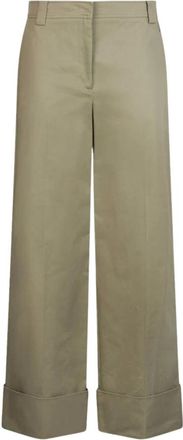 Liu Jo Broeken, Dames, Groen, L, Katoen, Gabardine Broek