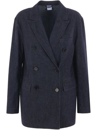 Aspesi double-breasted denim blazer - women - Cotton - 42 - Blue