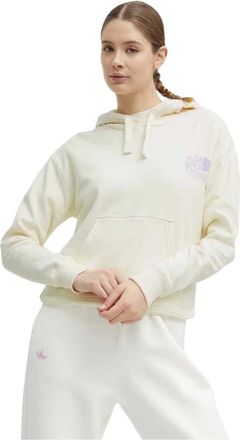 The North Face Graphic-print Hoodie - Dames - Outdoor shirts - Beige - L - Katoen - Fitness