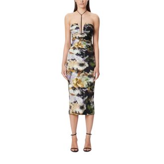 Amazu&igrave;n Party Dresses, female, Multicolor, Size: ONE SIZE Natalie Tie Floral Midi Dress