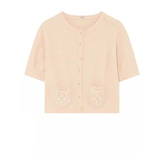 Gustav Cardigans, female, Pink, Size: M Stylish Cardigan in Sand Dollar