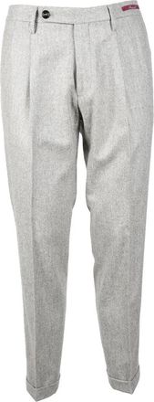 Michael Coal Virgin Wool Trousers Turquoise
