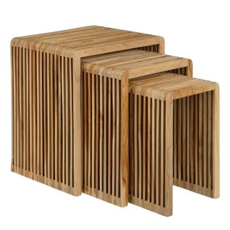 MiCa Decorations Mesa auxiliar yonker marr&oacute;n h50xb34xl44cm