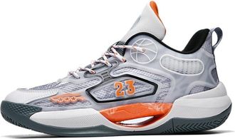 Generic Mens Basketball Shoes are Non Slip Breathable, Wear-Resistant, Fashionable Comfortable Outdoor Sports Boots Walking Shoes(Orange,5.5 UK)