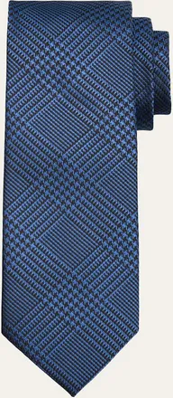 Tom Ford Mens Prince of Wales Linen Tie