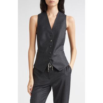 Eleventy Wool Blend Vest in 168 Carbon at Nordstrom, Size 0 Us