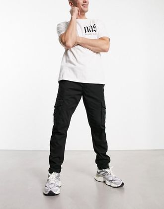 Only & Sons Only & Sons - Pantaloni cargo slim neri-Nero