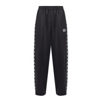 VETEMENTS Sweatpants, male, Black, Size: M Logo Sweatpants