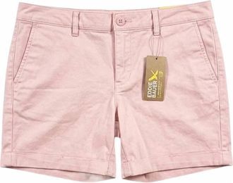 Eddie Bauer Womens Boyfriend Mid Rise Willit Stretch Cotton Shorts In Pink
