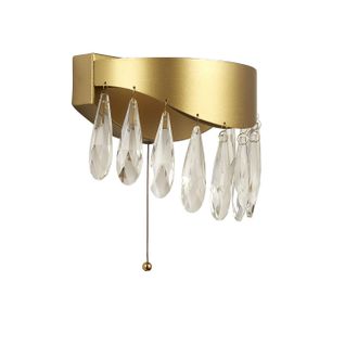 Searchlight Applique Classica Gioiello Acciaio Oro Vetro Led 5w 4000k