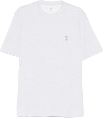 Brunello Cucinelli Poloshirt met logopatch - Grijs