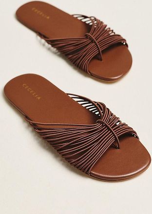 Cecelia New York Lipstick Slider Sandals