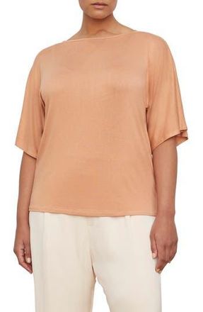 Vince Draped Boat Neck Top in Nectarine at Nordstrom Rack, Size 2X