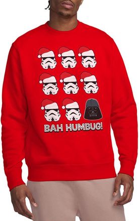 Star Wars Uniseks Adult Empire Bah Humbug Kerstmis Sweatshirt (Rood)
