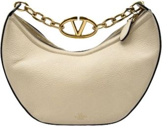 Valentino Pre-owned Vintage Schoudertas - Dames - Vintage Schoudertas - Beige - ONE Size - Leer - Vintage