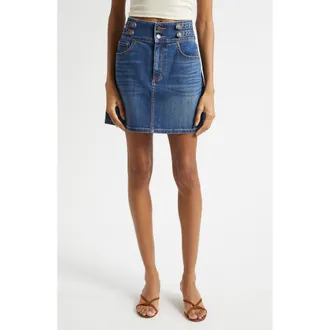 Ramy Brook Liv Denim Miniskirt in Medium Wash at Nordstrom, Size 24