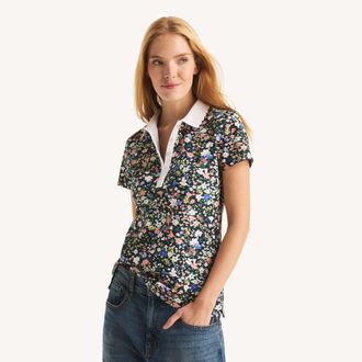 Nautica Womens Printed Polo