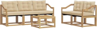 vidaXL Conjunto De Sof&aacute;s De Exterior 6 Uds. Y Beige Vidaxl