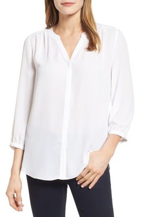 NYDJ Pintuck Blouse in Optic White at Nordstrom, Size Xx-Small P