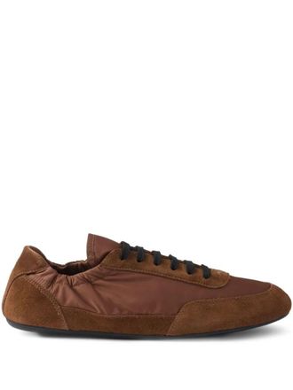 Prada Collapse Re-Nylon And Suede Sneakers Shoes