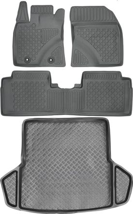 OEM Juego De Alfombrillas Para Coche Y Maletero Para Toyota Avensis Iii Kombi (2009-2018)