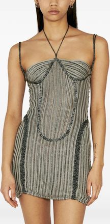 Isa Boulder Mini-jurk met halternek - Zilver