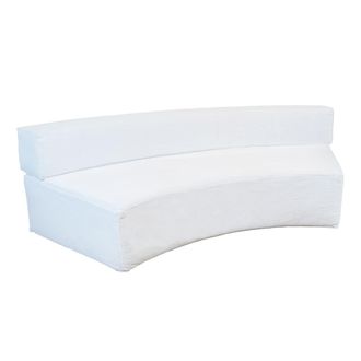 MX HOME Sof&aacute; banqueta media luna - Blanco rafia