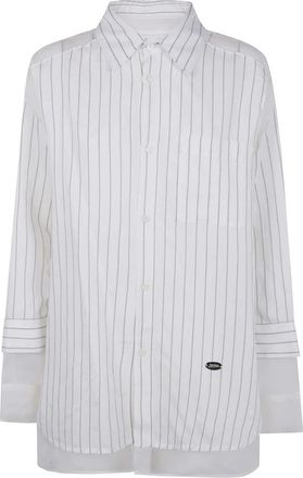 Jean Paul Gaultier Gestreept Casual Overhemd - Dames - Overhemden - Wit - XS - Overhemden
