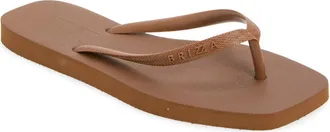 Arezzo Brizza Flip Flop in Brownie at Nordstrom, Size X-Large