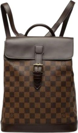 Louis Vuitton Pre-owned Soho Rugzak - Dames - Vintage Rugzakken - Bruin - ONE Size - Leer - Vintage