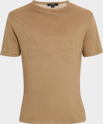 Vince Mens Solid Linen T-Shirt