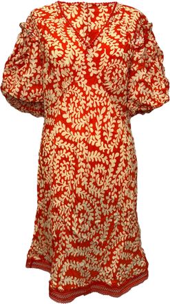 Diane Von F&uuml;rstenberg Diane Von Furstenberg Fisher Mini Dress in Orange Viscose