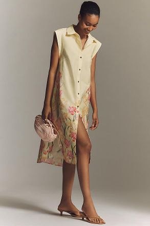 Maeve The Lillian Button-Front Midi Dress by Maeve