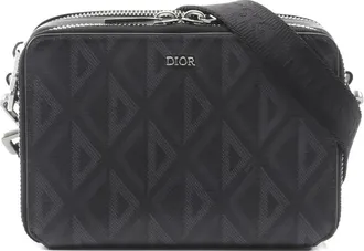 Dior Borsa messenger con motivo geometrico 2010 - Nero