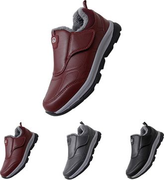 Generic UK 6.5 Women Slip On Snow Boots Winter Warm Faux Fur Lined Shoes Plush Thick Thermal Ankle Booties Outdoor Waterproof Non-Slip Comfortable Walking Sho