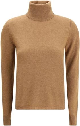Max Mara Educata Turtleneck - Dames - Coltruien - Bruin - M - Wol - Truien & Vesten