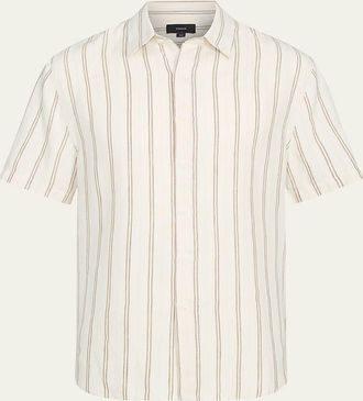 Vince Mens Classic Striped Sport Shirt