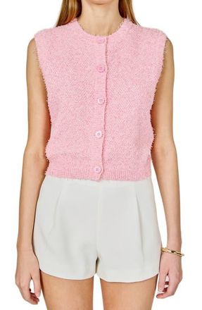 endless rose Textured Sweater Vest in Pink at Nordstrom, Size X-Small