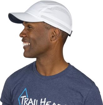 TrailHeads Mens Running Hat - Recycled Running Caps for Men - Athletic Hat for Sports, Tennis, Golf, Pickleball, Gym - White