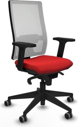 Piqueras y Crespo Piqueras Y Crespo - Horna sincro malla blanca similpiel rojo brazos 2D base piramidal ruedas 65mm engomadas